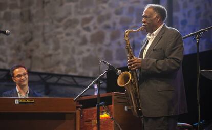 El saxofonista Houston Person, el sábado en su actuación en San Sebastián.