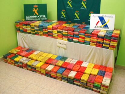 La Guardia Civil ha incautado 762 kilos de cocaína en el puerto de Bilbao.