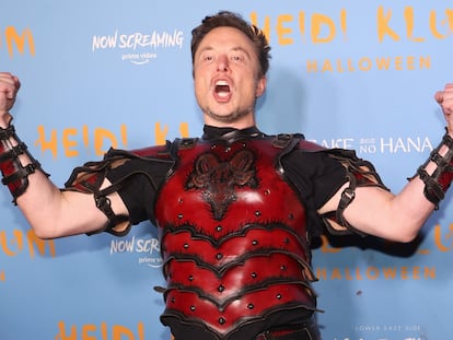 Elon Musk, el 31 de octubre en la fiesta de Halloween de la modelo Heidi Klum en Nueva York.