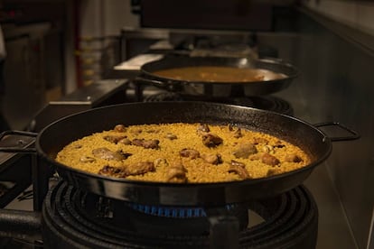 Arroz de conejo y caracoles de Luis Rodríguez en el restaurante madrileño.