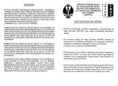 Reproducción de la ficha con instrucciones que llevaban los soldados españoles.