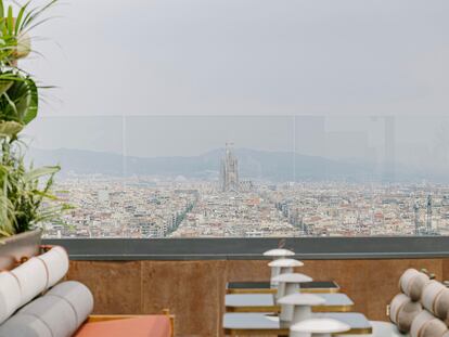 La terrassa de la planta 25 de l'hotel Nobu Barcelona.