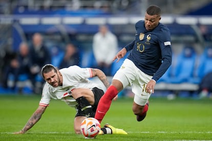 Liga de las naciones Kylian Mbappé durante el partido ante Austria este jueves.