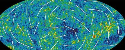 El universo primitivo, visto por el satélite WMAP.