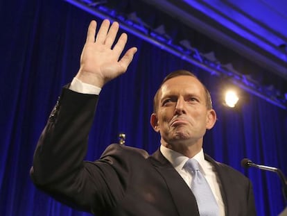 Tony Abbott, en su discurso de victoria.