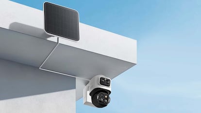 Cámara eufyCam S4 instalada en una pared