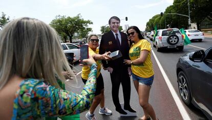 Apoiadoras de Bolsonaro em Brasília.