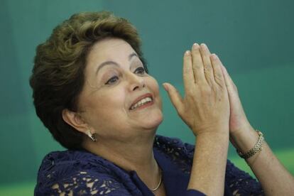 Rousseff, en una rueda de prensa en el Palacio de Planalto, en Brasilia.