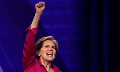 Elizabeth Warren, el pasado jueves en un evento en Los Angeles.
