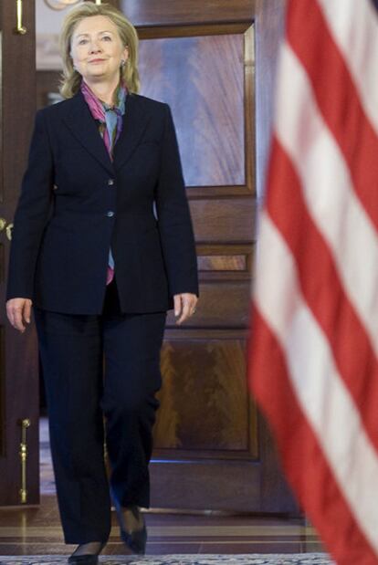 Hillary Clinton, ayer en Washington.