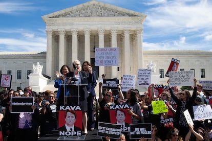 Gillibrand apoyó el testimonio de Christine Blasey Ford en septiembre, durante las manifestaciones contra el juez Brett Kavanaugh en Washington.