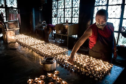 Capilla del Tsuglangkhang, residencia del Dalái Lama.