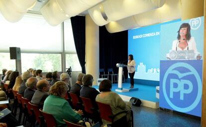 El PP vasco celebra su Conferencia Política en el Euskalduna de Bilbao.