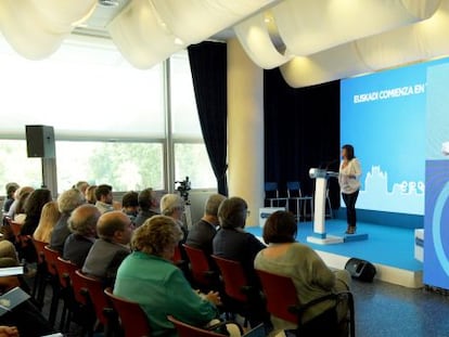 El PP vasco celebra su Conferencia Política en el Euskalduna de Bilbao.