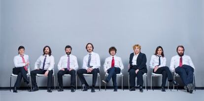 Los actores de la obra 'Coriolano', de Shakespeare, dirigida por Rigola.