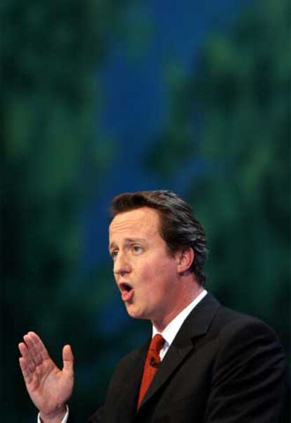 Cameron, en el congreso <i>tory,</i> el pasado miércoles en Bournemouth.