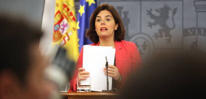La vicepresidenta del Gobierno, Soraya Sáenz de Santamaría.