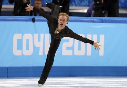 El ruso Plushenko, en uno de sus ejercicios