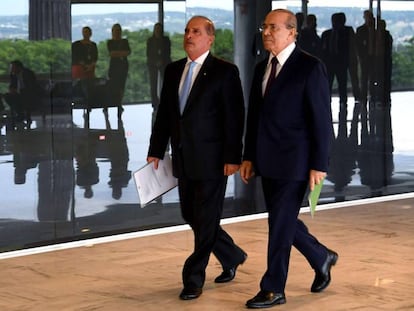 Onyx Lorenzoni e Eliseu Padilha no Palácio do Planalto.