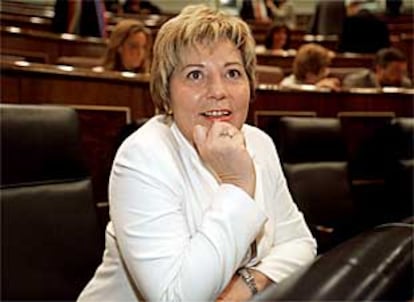 Celia Villalobos en el Congreso de los Diputados, en Madrid.