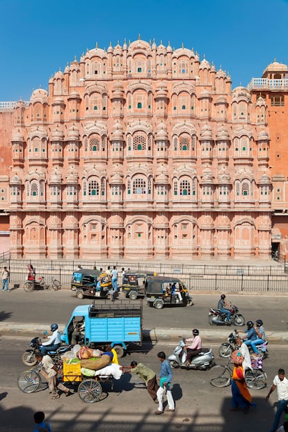 Hawa Mahal o palacio de los Vientos, en Jaipur.