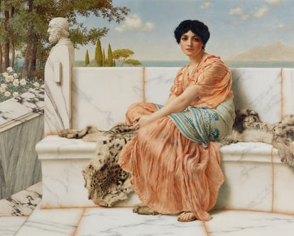 'En los días de Safo' (1904), pintura de John William Godward.