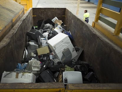 Planta de reciclaje de electrodomésticos en Sevilla.