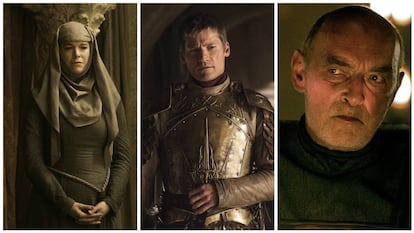 Septa Unella, Jaime Lannister y Randyll Tarly.