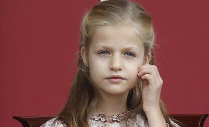 La Princesa de Asturias, Do&ntilde;a Leonor, en su primer desfile militar.