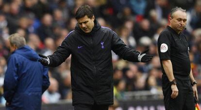 Mauricio Pochettino, durante un partido contra el Cardiff en Wembley.