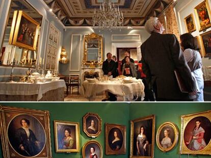 Comedor y sala de billar del Museo Nacional del Romanticismo.