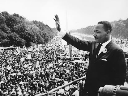 Martin Luther King, en 1963, en Washington DC.