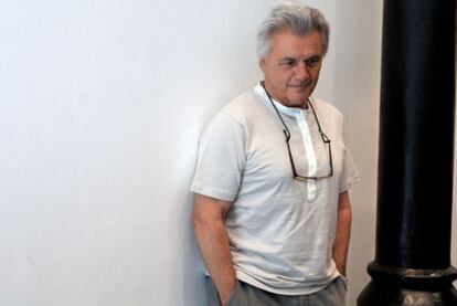 El escritor John Irving, en Barcelona donde presentó su libro <i>La última noche en Twisted River. </i>