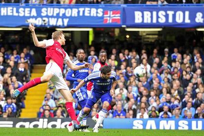 A pesar de la dura derrota sufrida por el Chelsea, Lampard ha sido quien ha abierto el marcador con un cabezazo, tras una gran asistencia de Mata.