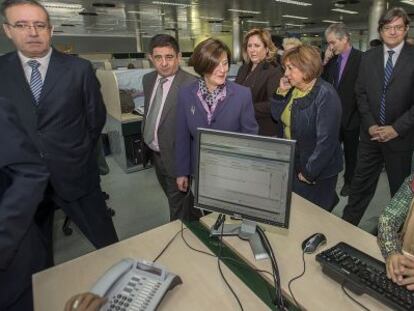 Mar&iacute;a Jos&eacute; S&aacute;nchez, en el centro Salud Responde en Ja&eacute;n.