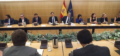 Reunión del pacto antiterrorista tras los atentados de Barcelona.