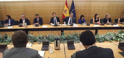 Reuni&oacute;n del pacto antiterrorista tras los atentados de Barcelona. 