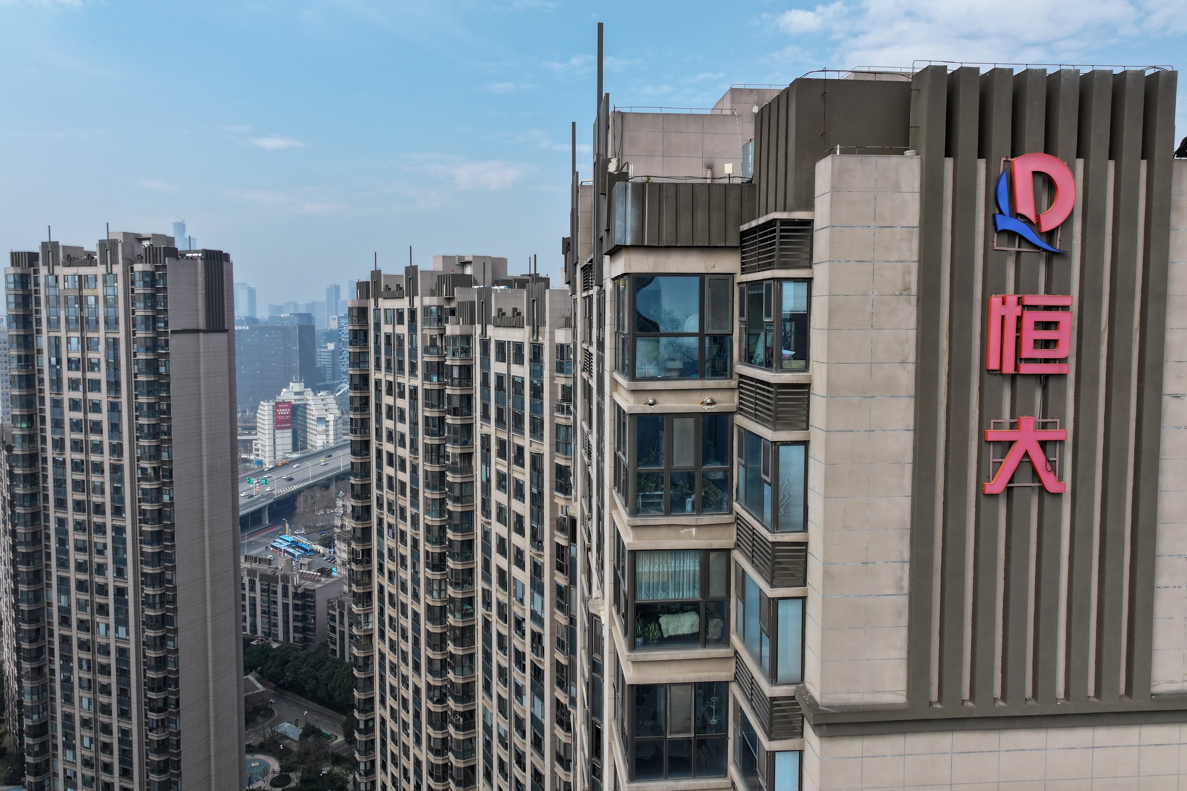 Zona residencial de Evergrande en Nanjing (China).