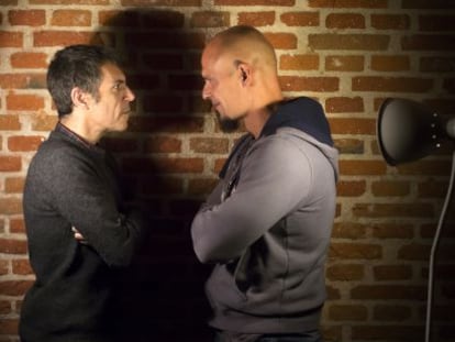 Ivan Ferreiro y César Pérez Gellida, en Madrid la semana pasada.