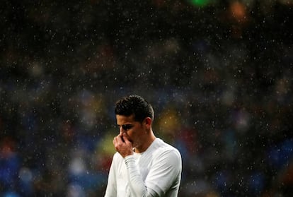 James Rodríguez, este sábado, durante el partido contra el Sporting.