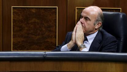 El ministro de Econom&iacute;a en funciones, Luis de Guindos.
 