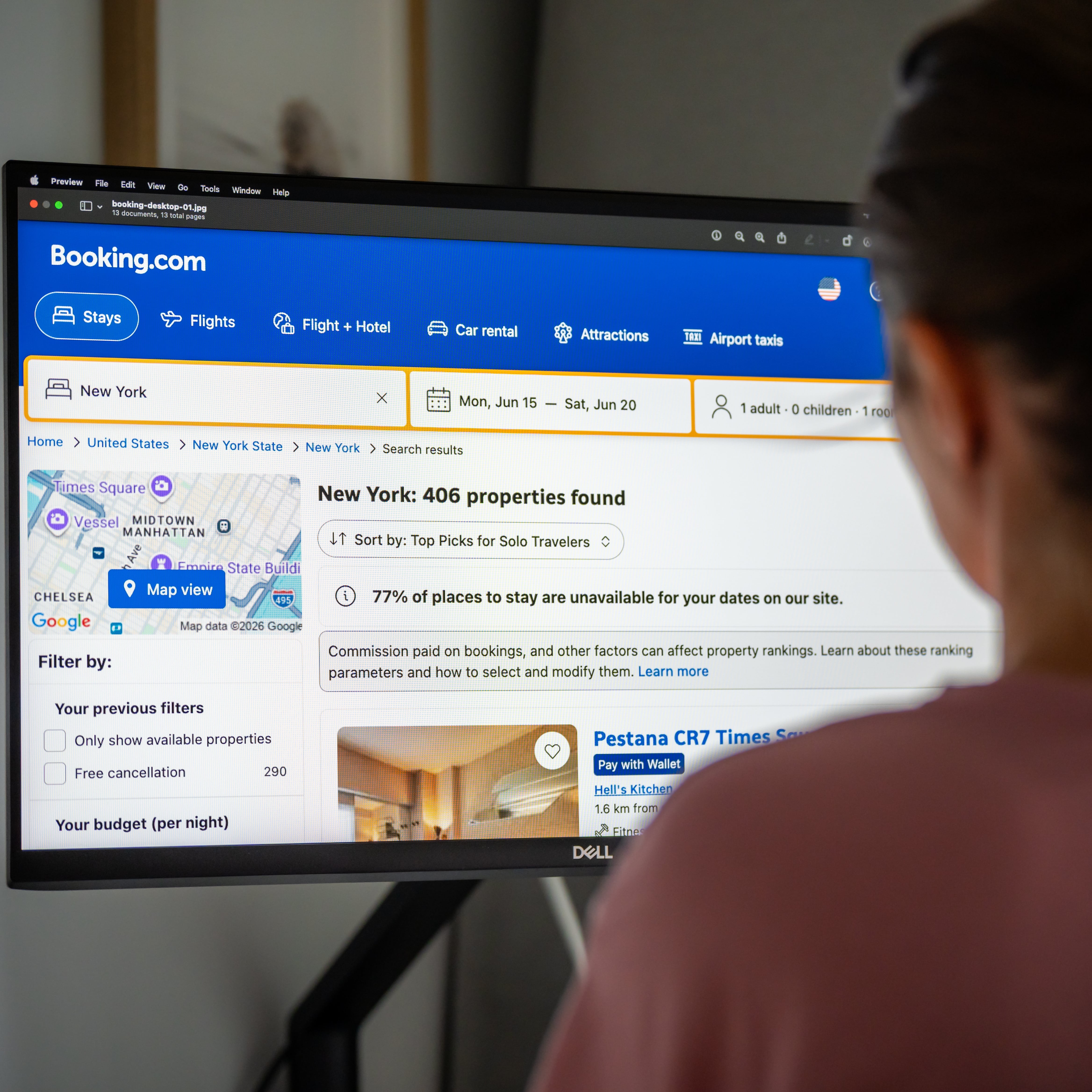Booking duplica su beneficio en el segundo trimestre, hasta los 1.688 millones