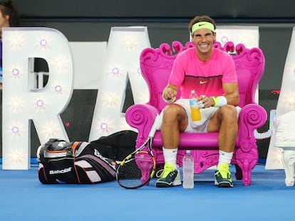 Nadal, durante una exhibición en Melbourne. 