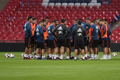 España prepara este viernes en Wembley en partido contra Inglaterra.