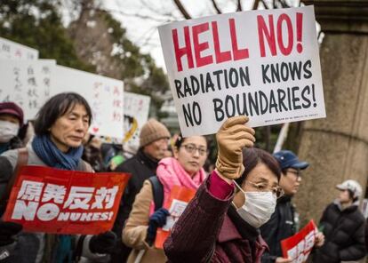 Manifestación contra la energía nuclear en las calles de Tokio el pasado fin de semana.