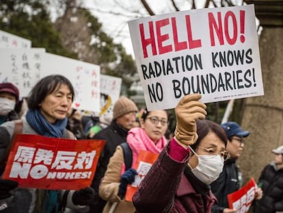Manifestació contra l'energia nuclear als carrers de Tòquio el cap de setmana passat.