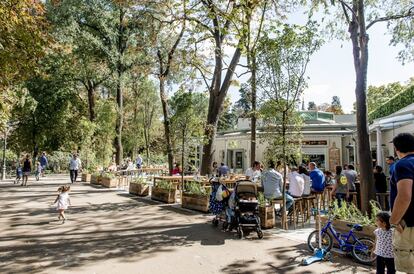 La zona de terraza de Los Kioskos.