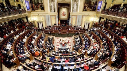 Vista general del hemiciclo de la Cámara Baja, durante la sesión constitutiva del Congreso de la XIII Legislatura. 