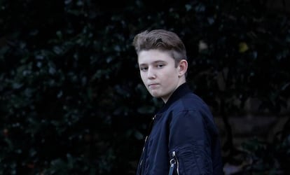 Barron Trump, el hijo menor del presidente de los Estados Unidos.