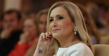 Cristina Cifuentes, en un acto público del pasado mes de mayo.